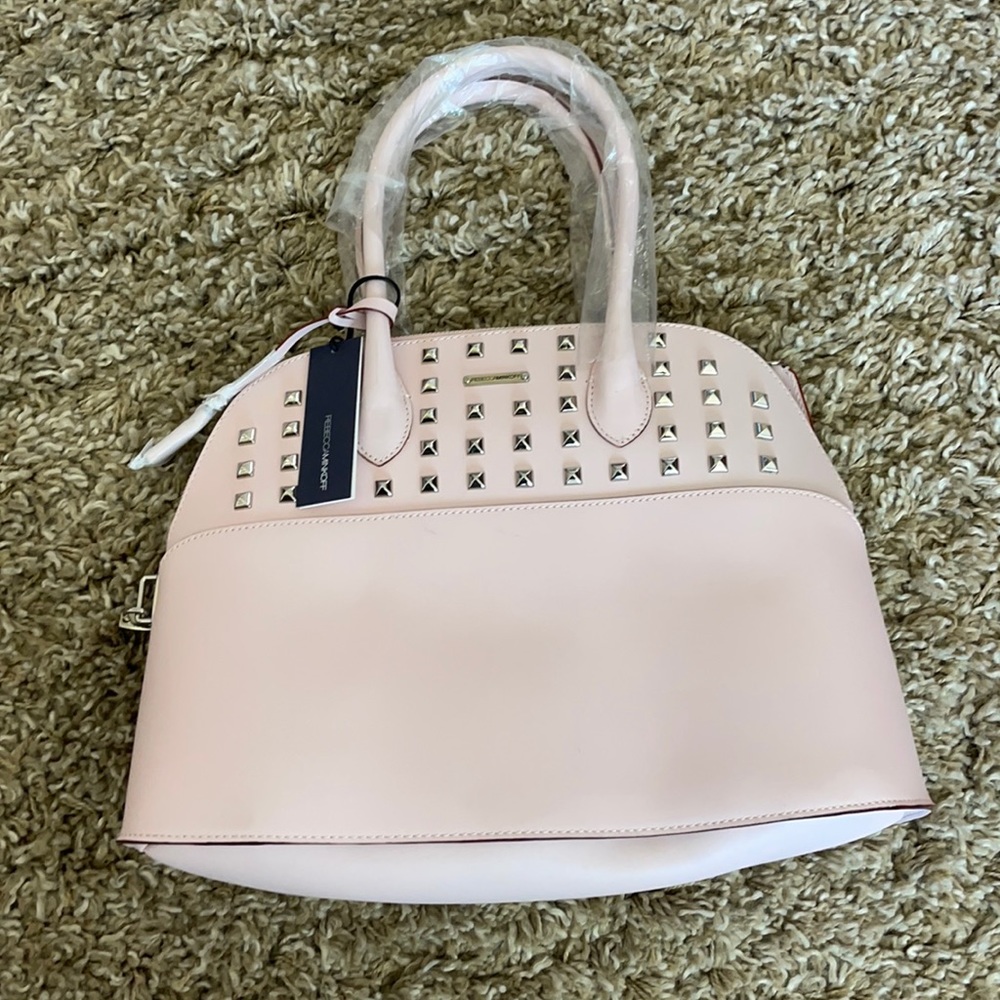 Rebecca Minkoff Studded tote hand bag andie dome